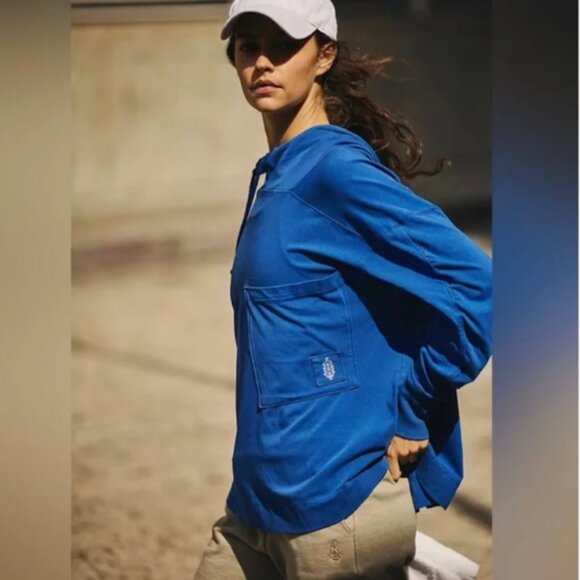 FP MOVEMENT BY FREE PEOPLE Hot Shot Hooded Layer Royal Blue - NWT - Picture 5 of 5